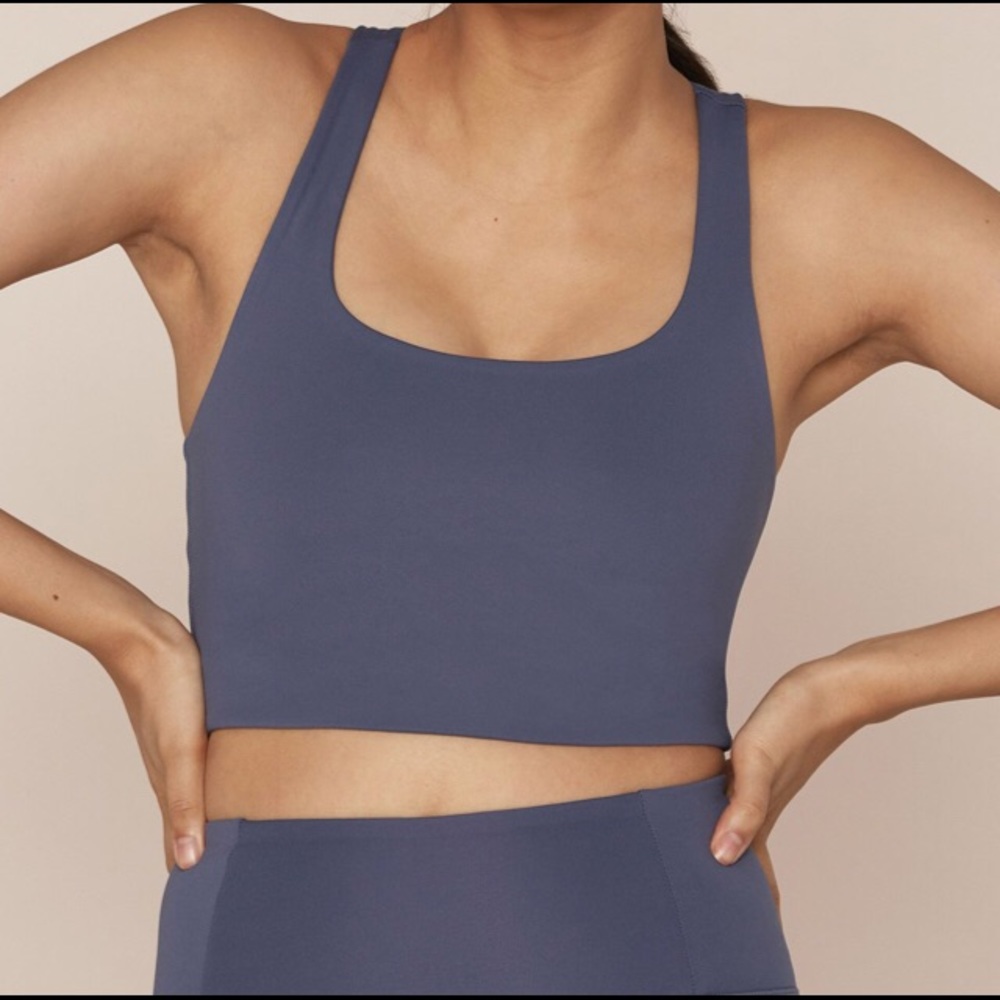 Girlfriend Collective Paloma Bra Tanzanite Small